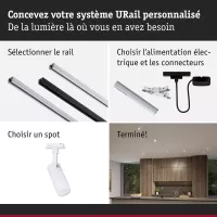 URail Track spotlight Tubo Individual spotlight 320lm 4W 2700 - 4000K 230V Signal white - système d'accrochage et décoration - détail 9