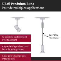 Lámpara Colgante URail Runa GU10 máx. 10W regulable 230V - système d'accrochage et décoration - détail 6