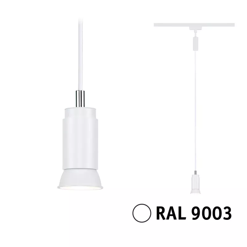 URail Pendelleuchte Runa GU10 max. 10W dimmbar 230V Signal weiß