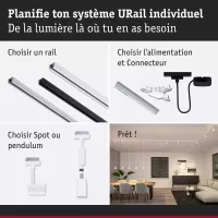 URail Pendelleuchte Runa GU10 max. 10W dimmbar 230V Signal weiß - système d'accrochage et décoration - détail 7