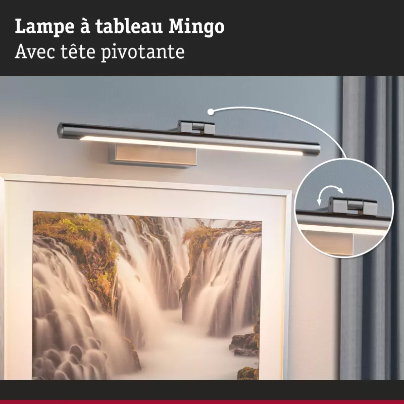 ,Éclairage de tableau LED Mingo 3000K 510lm 230V 9,,5W Alu brossé,