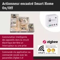 Smart-Home-Zigbee-3.0-Ein/Aus-Einbauschalter, Weiß - système d'accrochage et décoration - détail 4