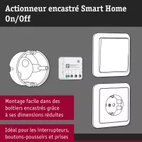 Actuador empotrable de encendido/apagado Zigbee 3.0 para hogar inteligente, color blanco. - système d'accrochage et décoration - détail 5