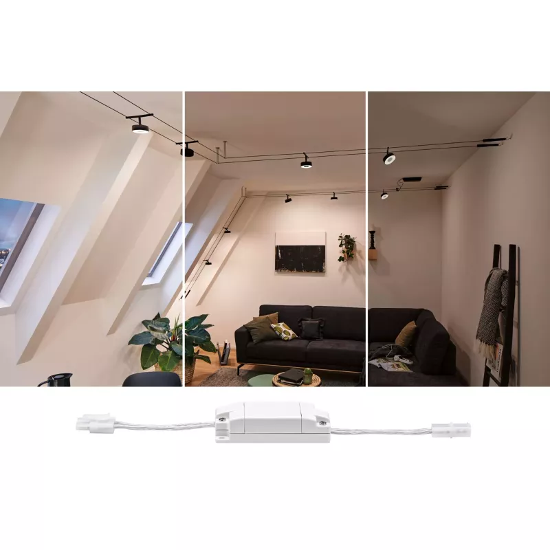 Sistema de cableado CorDuo de 3 niveles de atenuación, regulador de intensidad de 3 niveles, blanco