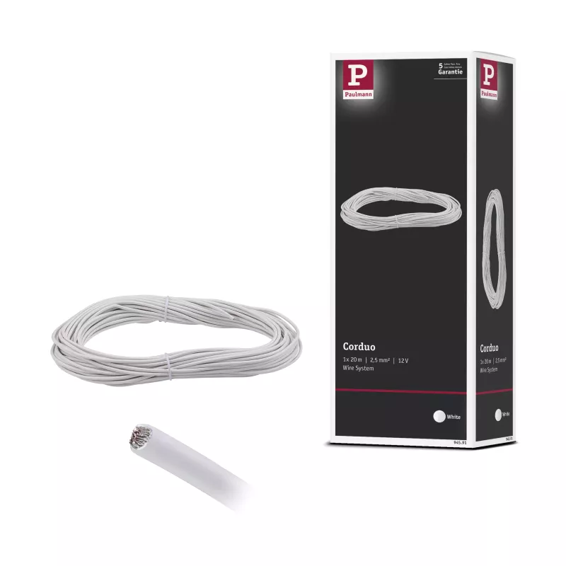 Cable tensor CorDuo para sistema de cables, 20 m, 2,5 mm²