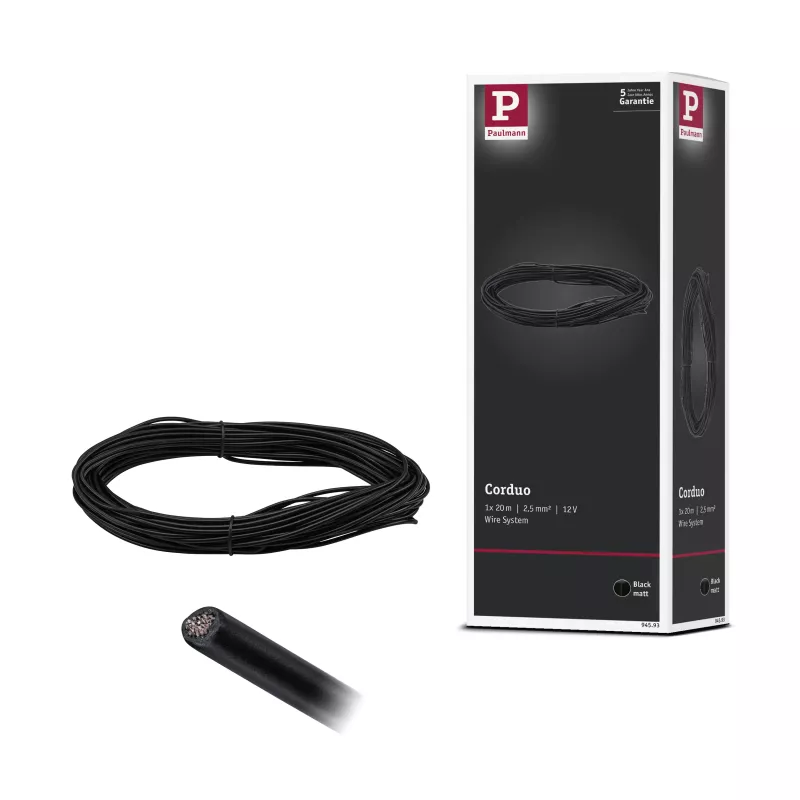 Cable tensor CorDuo para sistema de cables, 20 m, 2,5 mm²