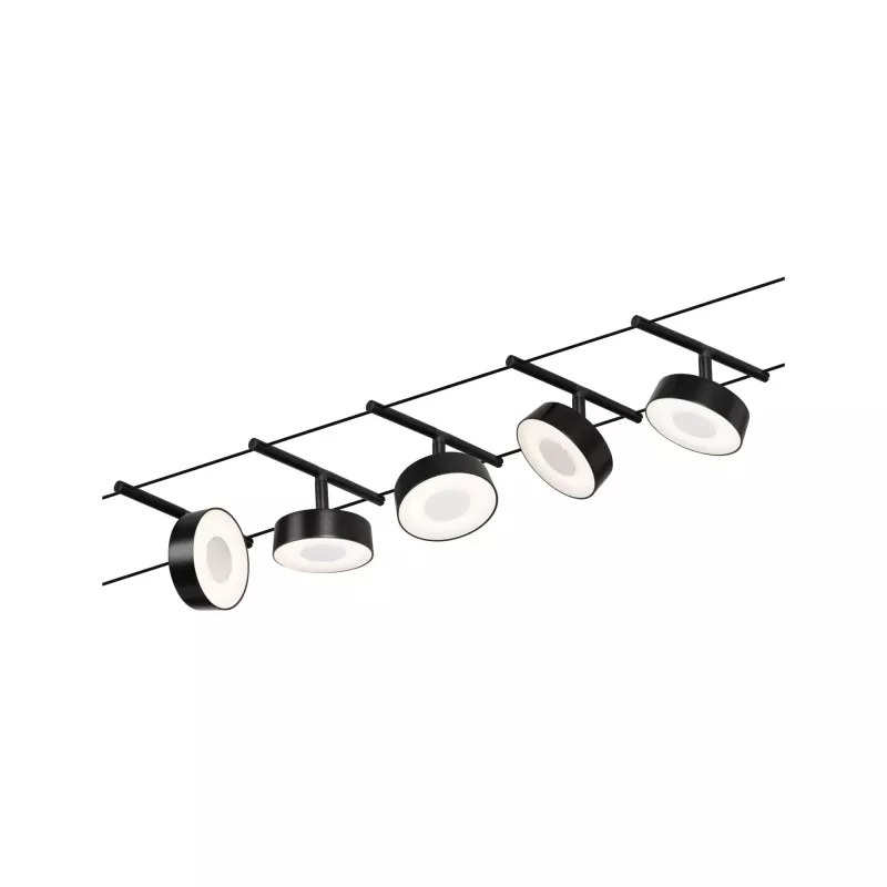 Kit básico de sistema de cable circular LED CorDuo 5x180lm 5x5W 3000K 230/12V