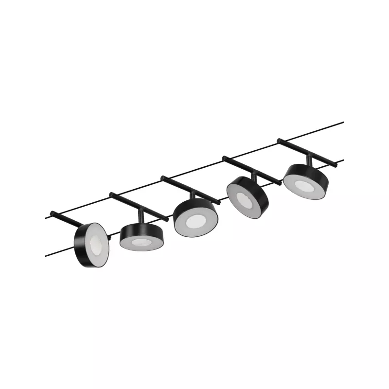 Kit básico de sistema de cable circular LED CorDuo 5x180lm 5x5W 3000K 230/12V