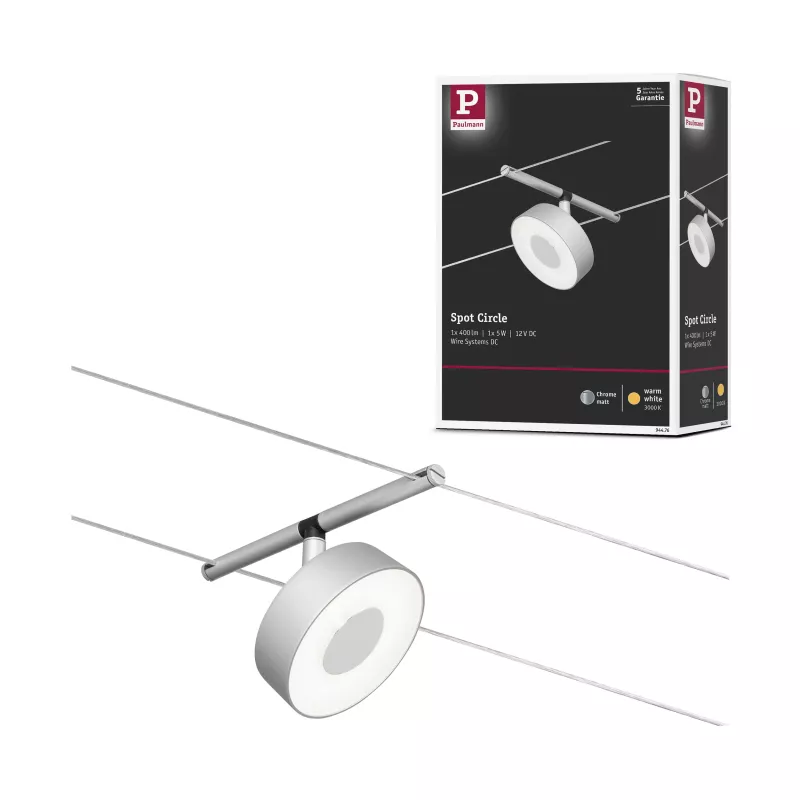 CorDuo LED Kreisspot-Kabelsystem, Einzeln 180 lm, 5 W, 3000 K, 12 V