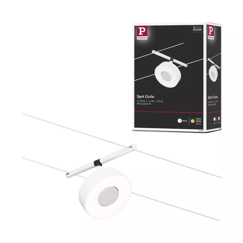CorDuo LED Circle Spot Cable System, Individual 180lm, 5W, 3000K, 12V