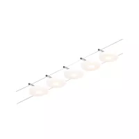CorDuo Système sur câbles LED DiscLED Kit de base 5x200lm 5x4,5W 3000K 230/12V Chrome mat, Chrome - système d'accrochage et décoration - détail 1