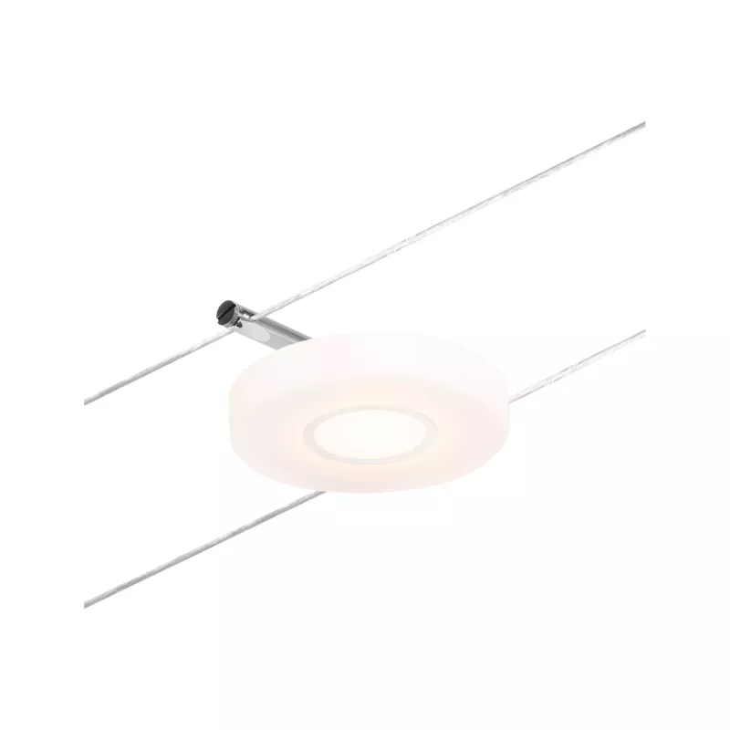 CorDuo Système sur câbles LED DiscLED Spot individuel 200lm 4,5W 3000K 12V Chrome mat, Chrome - système d'accrochage et décoration