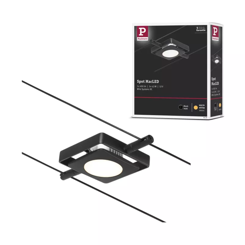 CorDuo Système sur câbles LED MacLED Spot individuel 250lm 4,5W 3000K 12V