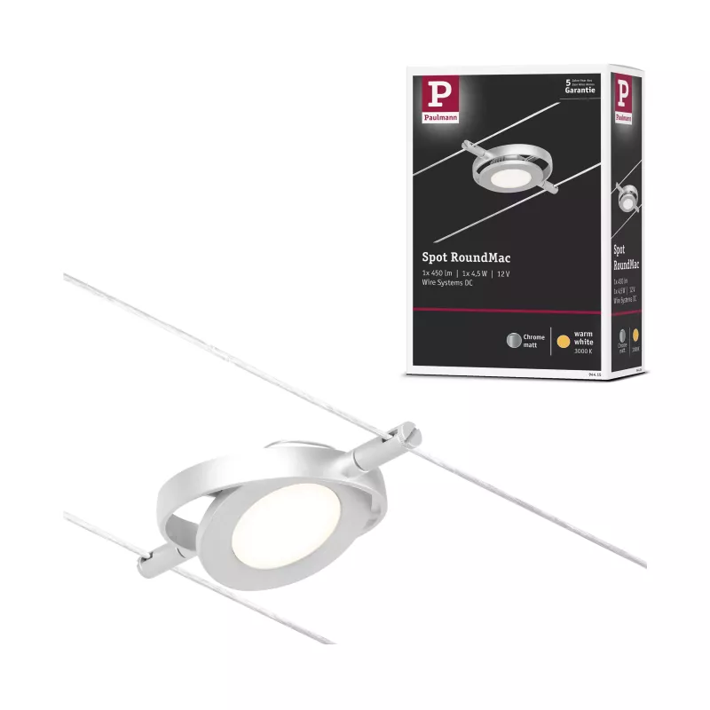 CorDuo LED Kabelsystem RoundMac Einzelspot 200 lm 4,5 W 3000 K 12 V