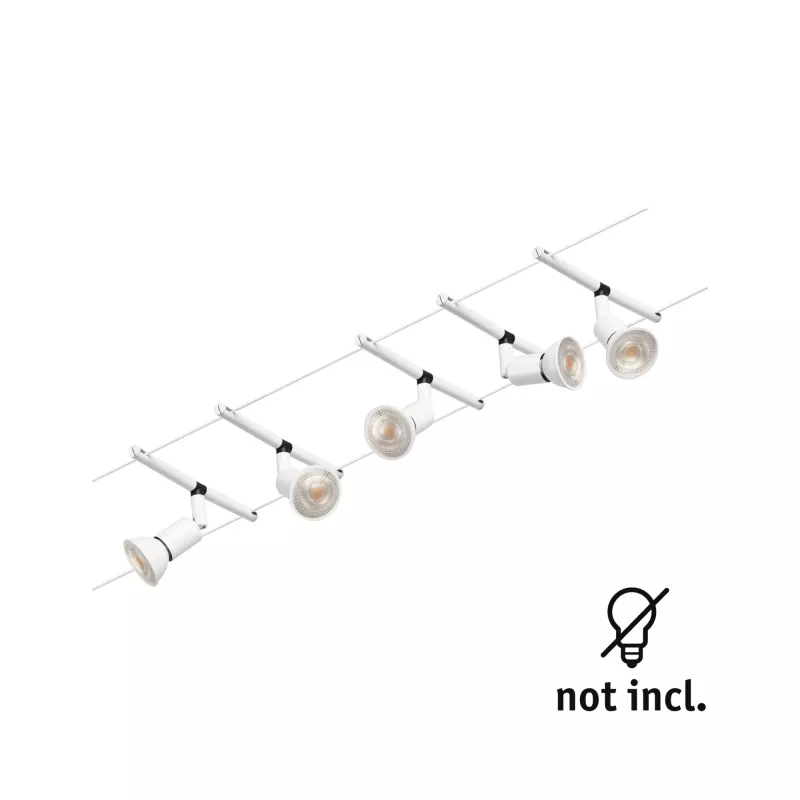 Kit básico del sistema de cable CorDuo Salt GU5.3 máx. 5x10W 230/12V