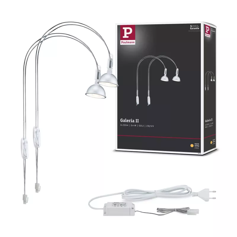 Galeria Assistent II LED -Spiegelleuchte GU5.3 2700K 2x230lm 230V 2x4W Chrom