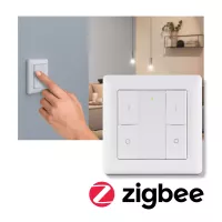 Smart-Home-Wandschalter Zigbee 3.0 Ein/Aus/Dimmen, Weiß - système d'accrochage et décoration - détail 3
