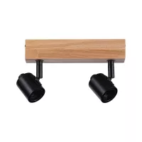 LED Spotlight Arvid E27 230V max. 2x20W gradable Noir - système d'accrochage et décoration - détail 1