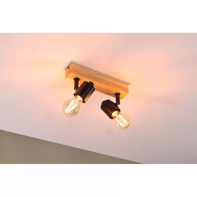Foco LED Arvid E27 230V máx. 2x20W regulable Negro