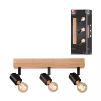 LED Spotlight Arvid E27 230V max. 3x20W gradable Noir - système d'accrochage et décoration - détail 6