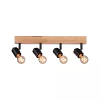 Foco LED Arvid E27 230V máx. 4x20W regulable Negro - système d'accrochage et décoration - détail 2