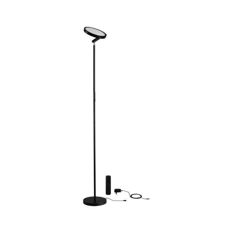 Caneta LED Stehleuchte, dimmbar, weiß, 1750 mm, 1300 lm, 20 W, Schwarz