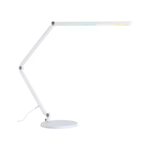 Lámpara de escritorio LED con regulador de intensidad de 3 niveles, interruptor FlexBar blanco, 700 lm.