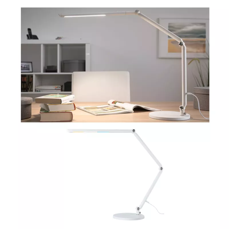 LED Schreibtischlampe mit 3-stufiger Dimmfunktion, FlexBar-Schalter, weißem Schalter, 700 lm