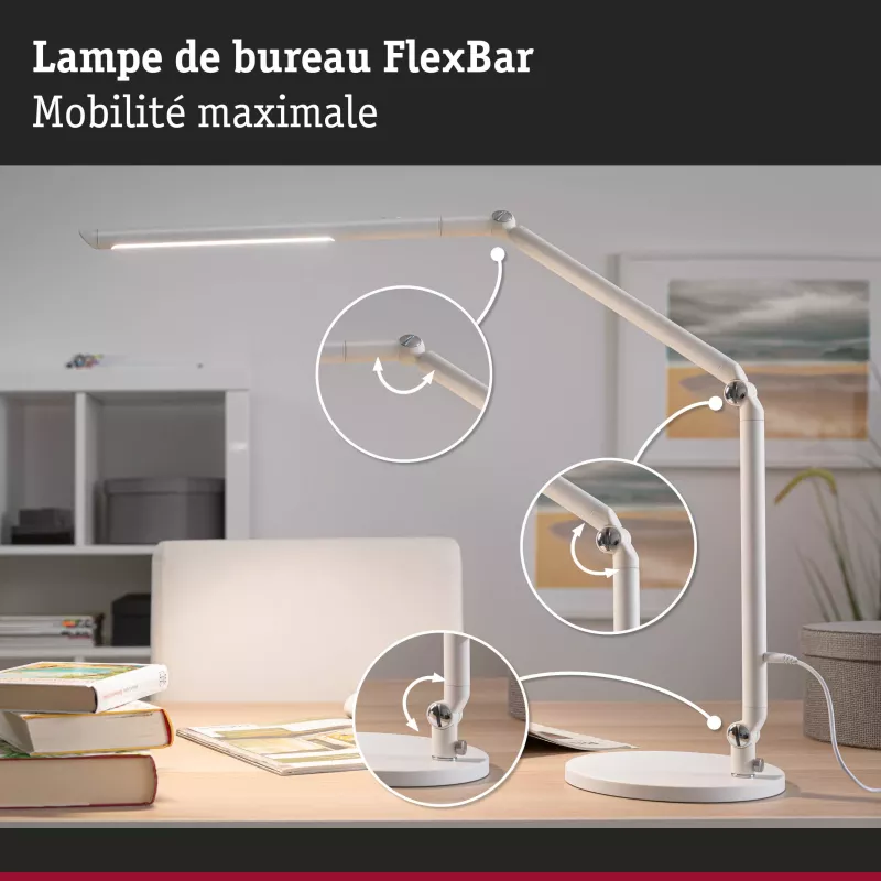 Lampe de bureau LED 3-Step-Dim FlexBar White Switch 700lm