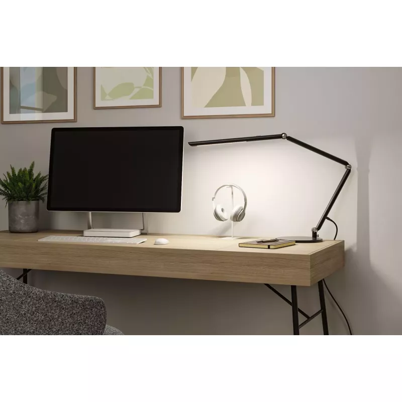 Lámpara de escritorio LED con regulador de intensidad de 3 niveles, interruptor FlexBar blanco, 700 lm.