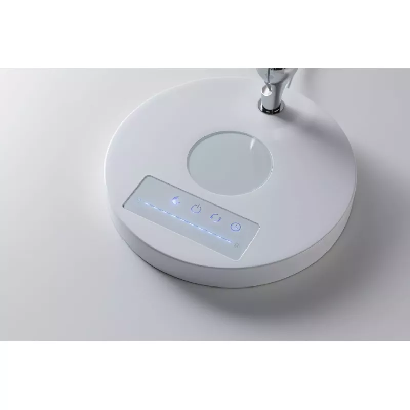 Lámpara de escritorio LED Numis QI blanca con interruptor, 1000 lm