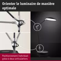 Lámpara de escritorio LED Numis blanca con interruptor, 1000 lm - système d'accrochage et décoration - détail 3