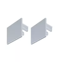 Kit de 2 tapas de extremo para accesorios Linion, material plástico cromado mate. - système d'accrochage et décoration - détail 1