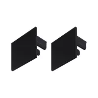 Linion Accessories End Caps Kit of 2 Matte Black Plastic Material - système d'accrochage et décoration - détail 1