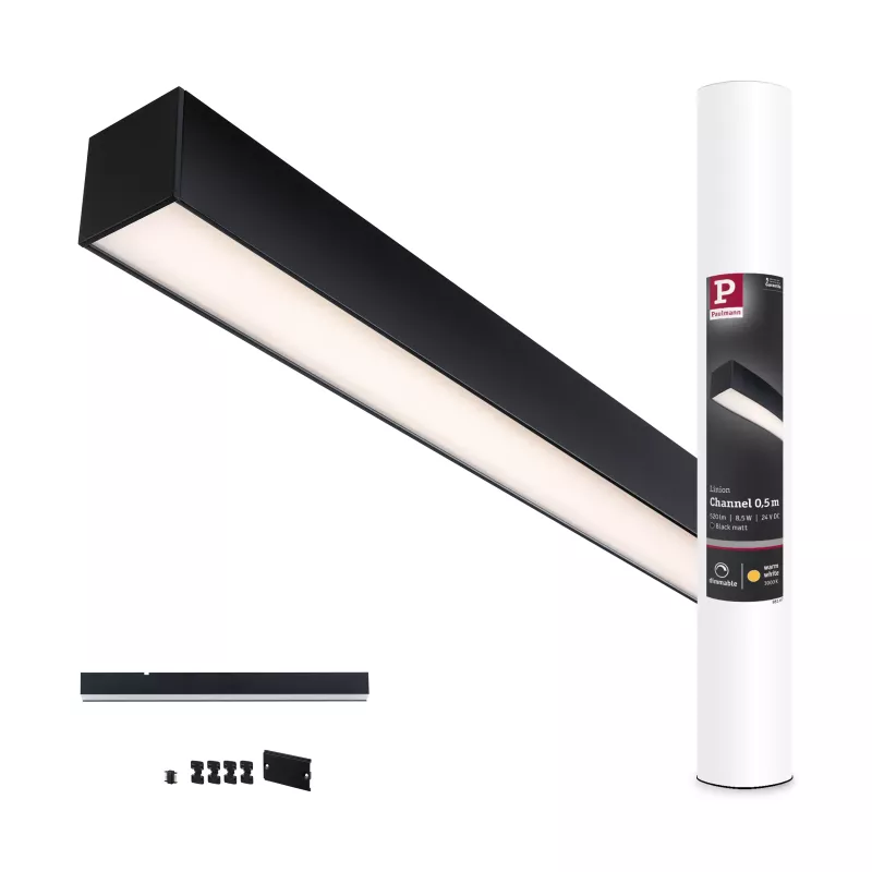 Luz de señalización Linion de 0,5 m, 24 V, 8,5 W, 3000 K, color negro.
