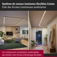 Canal de luz Linion de 1 m, 24 V, 17 W, 3000 K, color negro. - système d'accrochage et décoration - détail 7