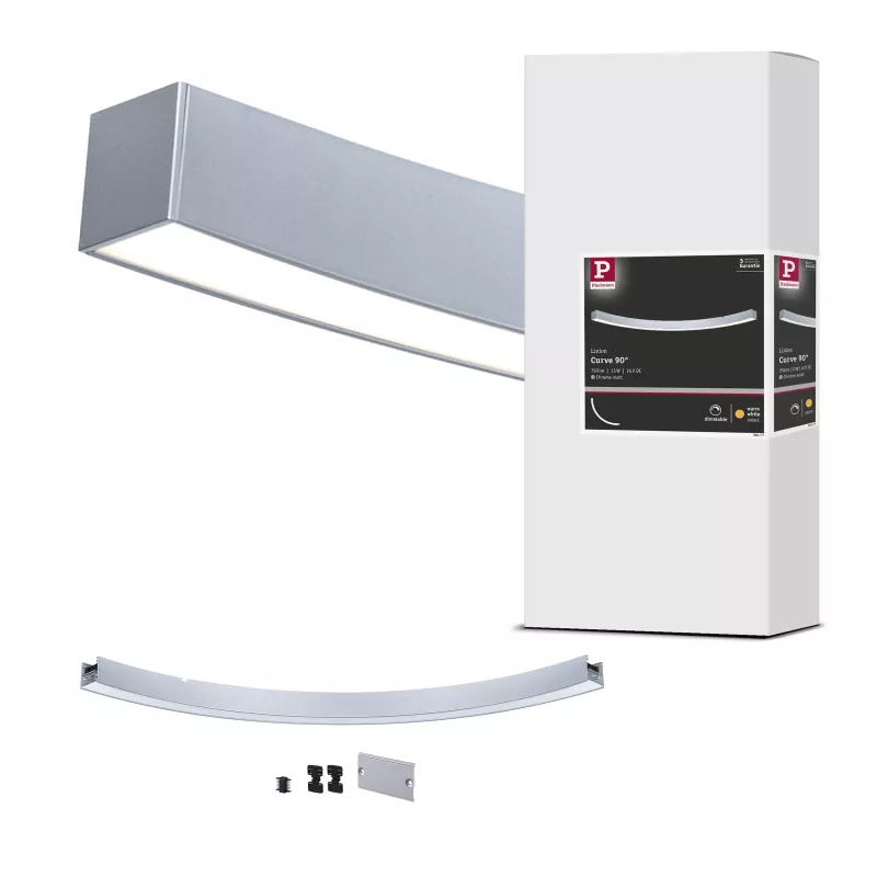 Linion Light channel 90 ° 24V 13W 3000K Matt chrome