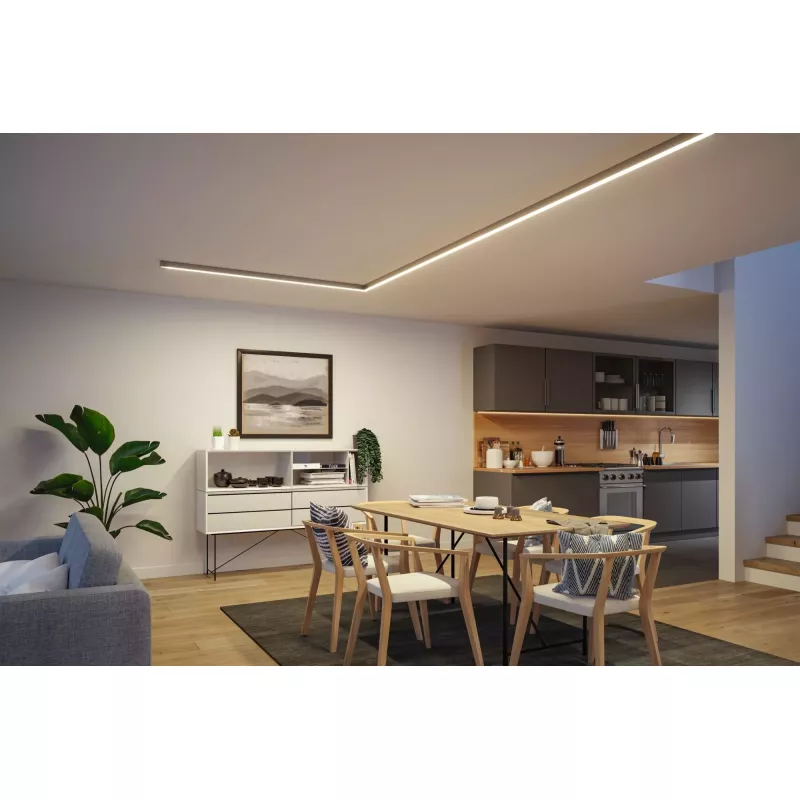 Linion Canal lumineux 90 ° 24V 3,5W 3000K Chrome mat