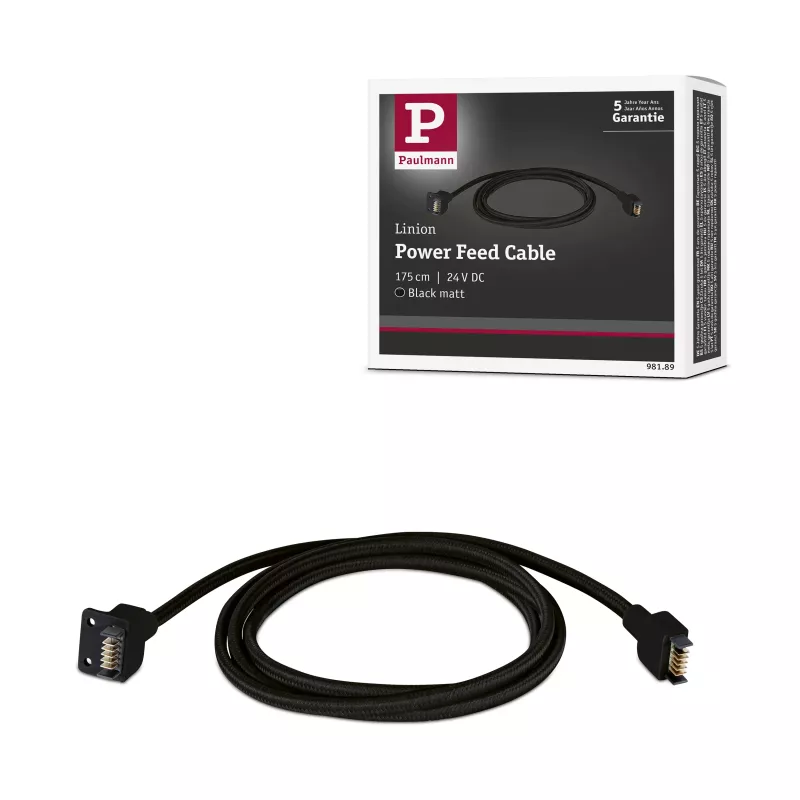 Cable de alimentación Linion, negro, 1,75 m