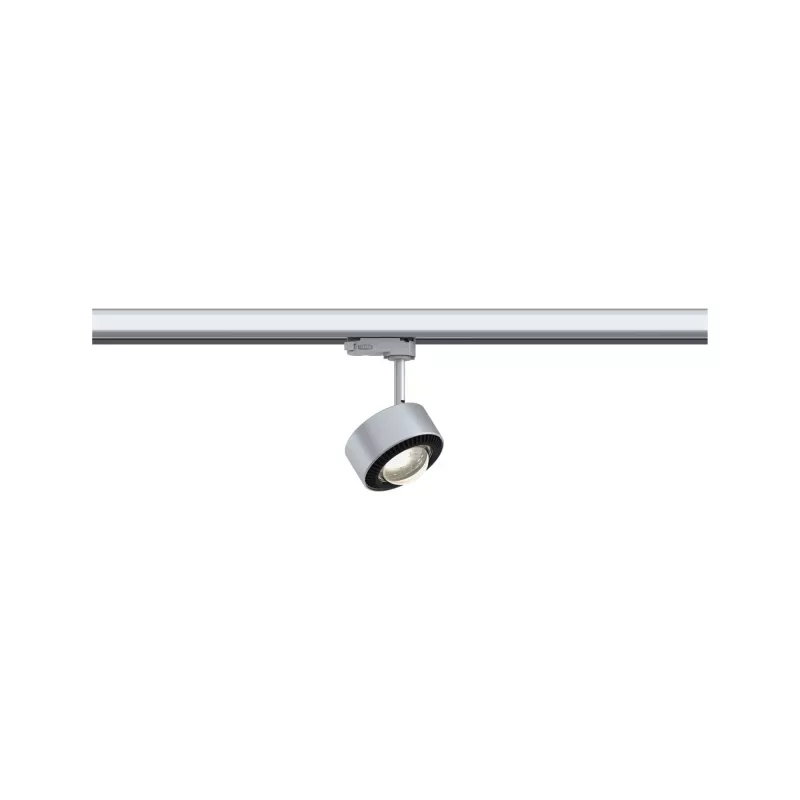 Foco LED para riel ProRail3 Aldan, 539 lm, 8,5 W, 3000 K, regulable, 230 V, color plata/negro. - système d'accrochage et décoration