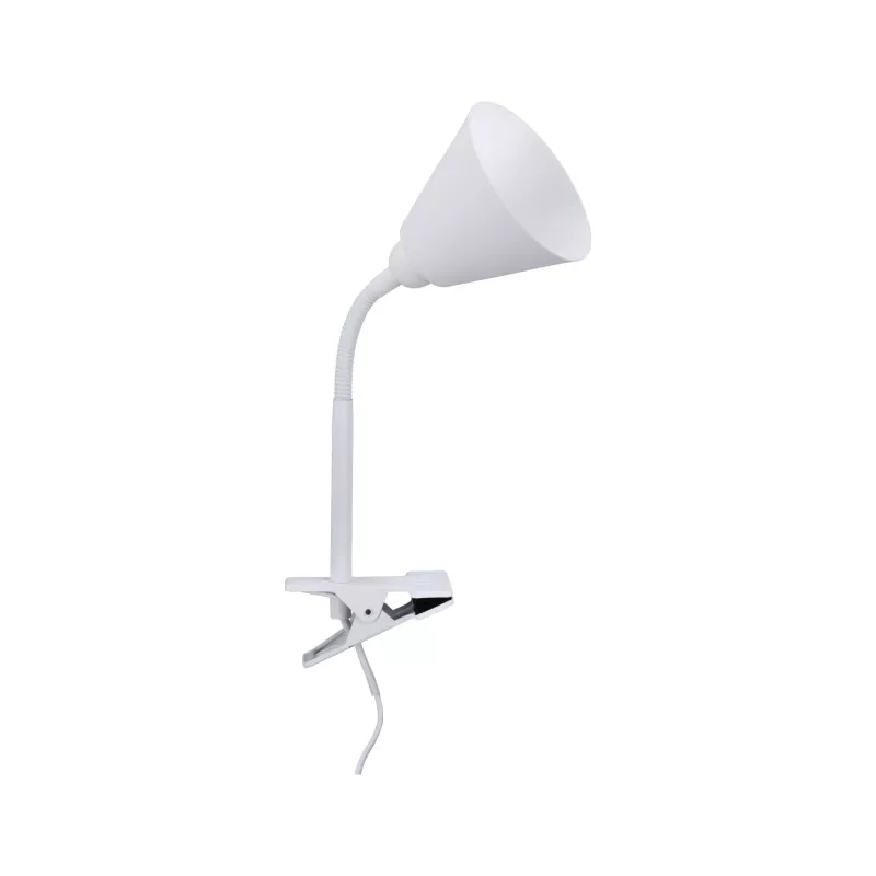 Spot clamp Vitis Flexible arm cord switch White 230V E14 - système d'accrochage et décoration