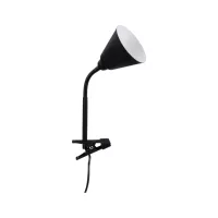 Pinza de contacto Vitis, interruptor de cable con brazo flexible, color negro, 230 V, casquillo E14 - système d'accrochage et décoration - détail 1