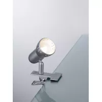 Spot à pince Gryps Acier brossé 230V E14 - système d'accrochage et décoration - détail 2