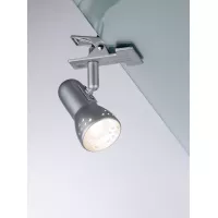 Gryps Clip-on Spotlight, Brushed Steel, 230V, E14 - système d'accrochage et décoration - détail 3