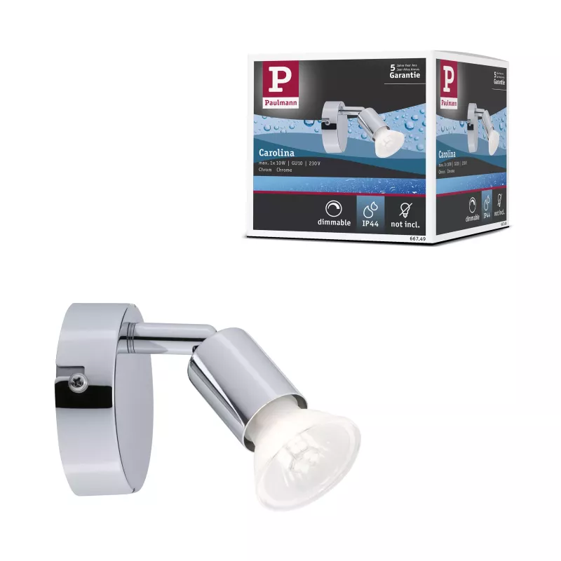 Spotlight Carolina IP44 GU10 230V max. 10W gradable
