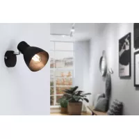 Davy spotlight E27 230V max. 20W dimmable Black - système d'accrochage et décoration - détail 6