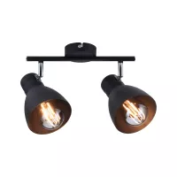 Davy Strahler E27, max. 230 V, 2 x 20 W, dimmbar, Schwarz - système d'accrochage et décoration - détail 4