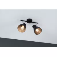 Davy Strahler E27, max. 230 V, 2 x 20 W, dimmbar, Schwarz - système d'accrochage et décoration - détail 6