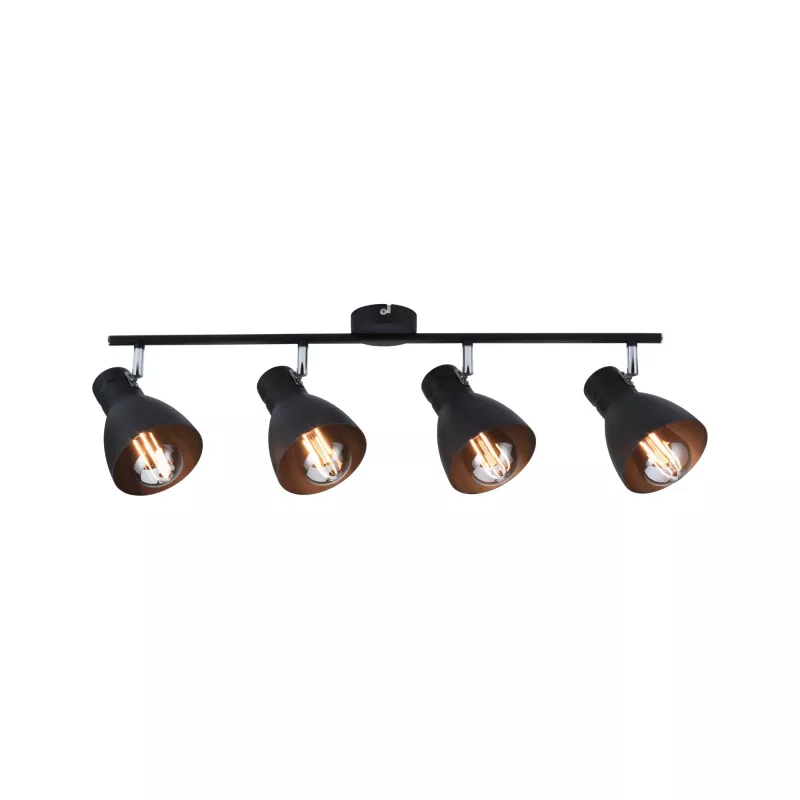 Foco Davy E27 230V máx. 4x20W regulable Negro