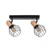 Foco Lanka E14 230V máx. 2x20W regulable Negro - système d'accrochage et décoration - détail 3